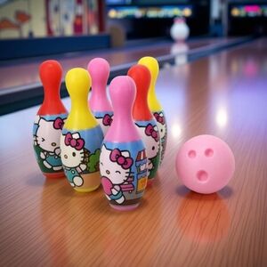 Hello Kitty Colorful Bowling Set - Pink, Yellow, Red🔥5$ If You Get Bundle🔥